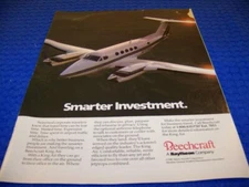 1987 BEECHCRAFT KING AIR "SMARTER INVESTMENT.."..1-PAGE SALES AD (757JJ)