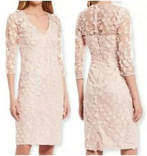 Eliza J Women's Dress - Blush Pink 3D Applique Flower - Sizes 4, 6, 8 MSRP $139