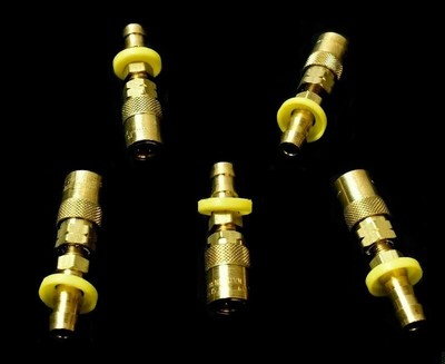 [Lot of 5] PPE PC206-BP Non Valved Hydraulic Coupler 3/8 Push-Lok