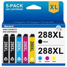 GATAPO® 5PK 288XL T288XL 288 Ink For Epson Expression Home XP-434 XP-440 XP-446