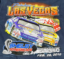 Vintage Nascar Graphic Shirt Shelby American Las Vegas GT 350 2010 (Size Large)
