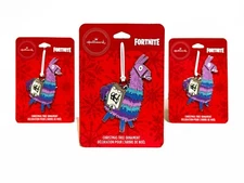 1x Hallmark Fortnite Loot Llama - Flat Metal Holiday Ornament Christmas NEW