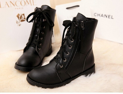 stivali stivaletti invernali comodi anfibi donna tacco 2.5 cm nero 8723 |  eBay