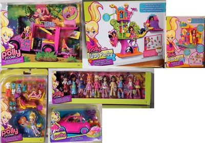 - Polly Pocket-Auswahl: Y7113 Das Baumhaus-Wall Party, W6227 Safari Truck, X1307