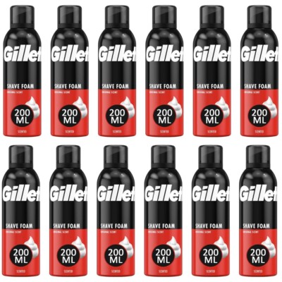 Gillette Normal Regular Basic Foam Mousse 200 ml/12er Pack