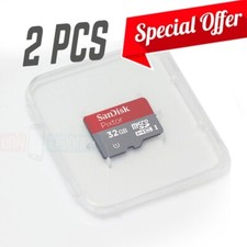 Lot of 2 SanDisk Pixtor 32GB microSD Class10 Flash Memory Card for Camera Galaxy