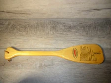 RARE Vtg Feather Brand Store Promo Mini 18" Wooden Canoe Paddle Oar Caviness USA