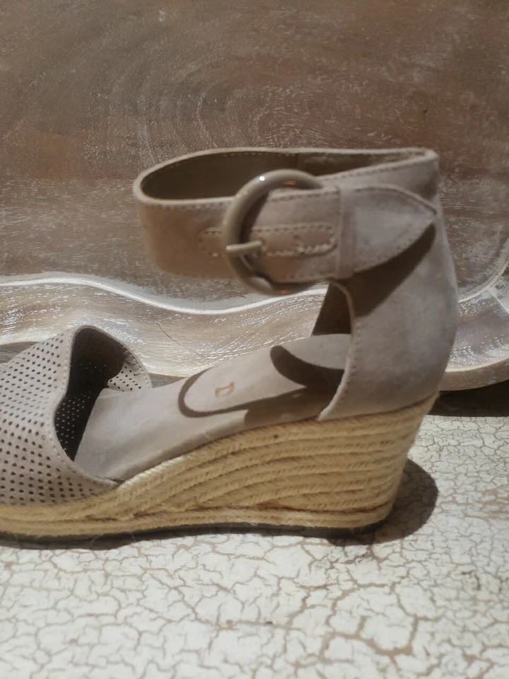 Zapatos de cuña Unisa Unhayzi correa para el tobillo 7,5 gamuza MIRAR Y SENTIR Foto 3 de 4