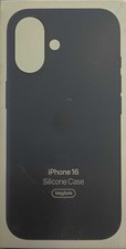 Genuine Apple Silicone Case w/MagSafe For iPhone 16- Black