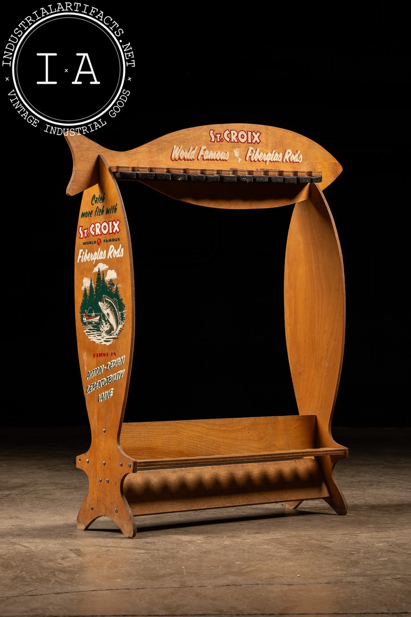 Vintage Figural St. Croix Fishing Rod Point-of-Sale Display | eBay