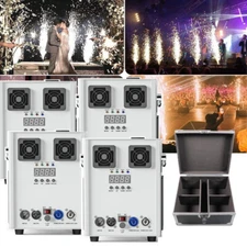 4PCS Cold Spark Machine 700W DMX Stage Firework Machine Wedding W/Flight Case US