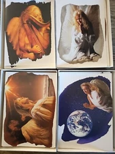 48 Pack Angel Religious Christmas Cards, 4 Divine Designs, Envelopes, 5 X 7