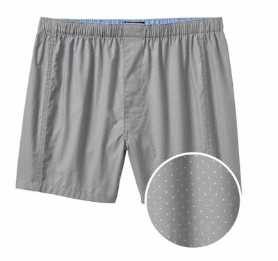 MENS SIZE LARGE 36-38 BANANA REPUBLIC COTTON BOXER GRAY MINI DOT BOXERS NWT