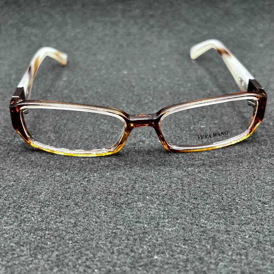 Vera Wang V163 Eyeglasses **FRAME ONLY** Tan/Jade/Bronze 51-16-135 Display - Image 2 of 4