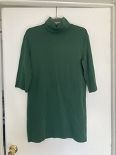 Zara Dark Green Turtleneck Tunic Dress Size S