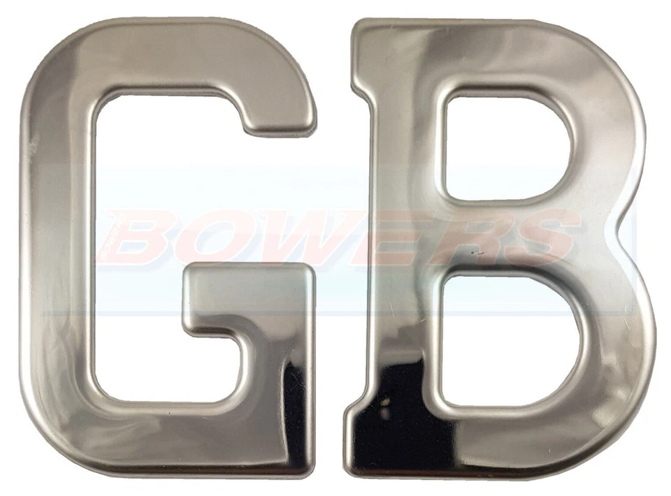MOUNTNEY Acero Inoxidable Cromo Metal Autoadhesivo Adhesivo En GB Letras Coche Clásico Mini