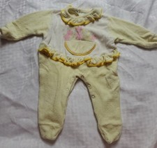 Vintage Carters One-piece Outfit Sleeper Yellow Size small up to 11 lbs