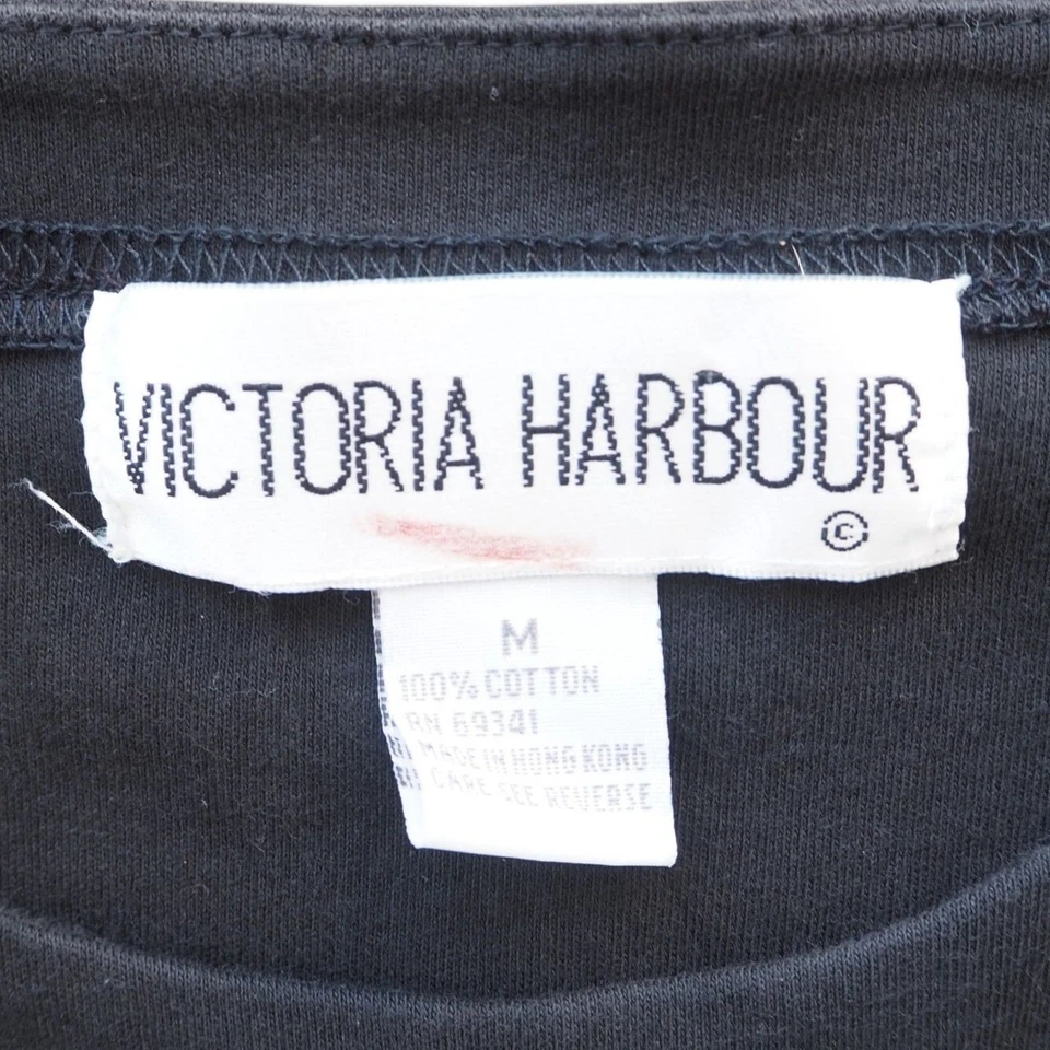 Camiseta para mujer Victoria Harbour vintage años 80 90 bordada con cuentas floral M Foto 3 de 4