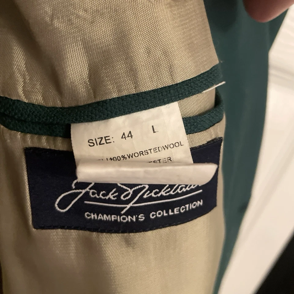 JACK NICKLAUS Mens Green BIG & TALL GOLF Suit Sport Coat Blazer Jacket SIZE 44L - Image 3 of 4