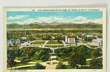 Civic Center & Mount Evans From Capitol Dome, Denver, CO  PC7
