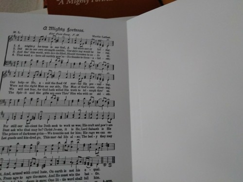 Dayspring A Mighty Fortress Sheet Music Greeting Card - Picture 4 of 6