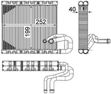 MAHLE Verdampfer, Klimaanlage Vorne u.a. für AUDI, MERCEDES-BENZ, VW