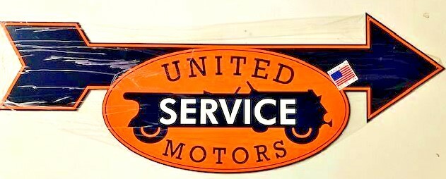 Giant United Services Die-Cut Sign. Heavy Sign, Great Colors & Shine