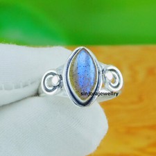 Labradorite Gemstone ring 925 sterling silver handmade Gift US size 5 to 10