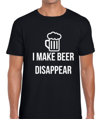 LUSTIGES T-SHIRT HERREN T-SHIRT I MAKE BEER VERSCHWINDEN WITZ GESCHENKIDEE GESCHENK NEUHEIT