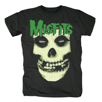 Vintage MISFITS Band Fleshy Skull Fiend Face Cotton Black S-4XL Shirt TU182