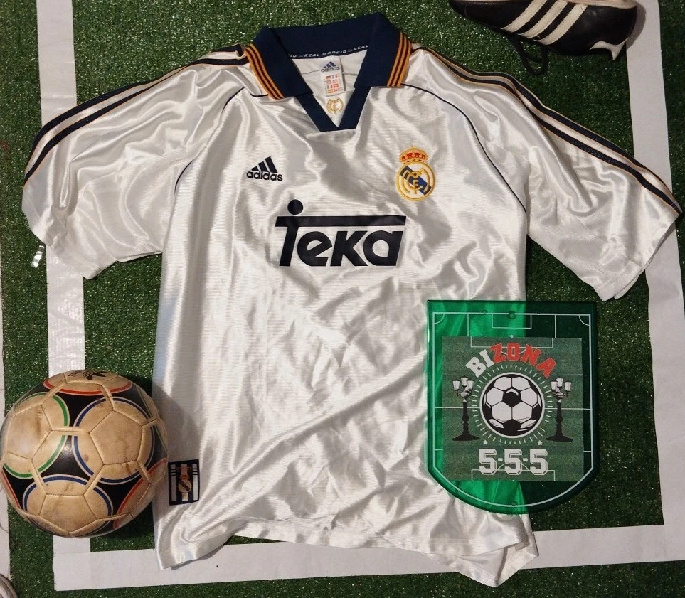 Maillot Vintage Real Madrid Kelme 1996-97 - Raul #7 - Extérieur Violet - XL