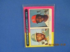 1975 Topps O-Pee-Chee Baseball # 309 Stolen Base Ldrs EX
