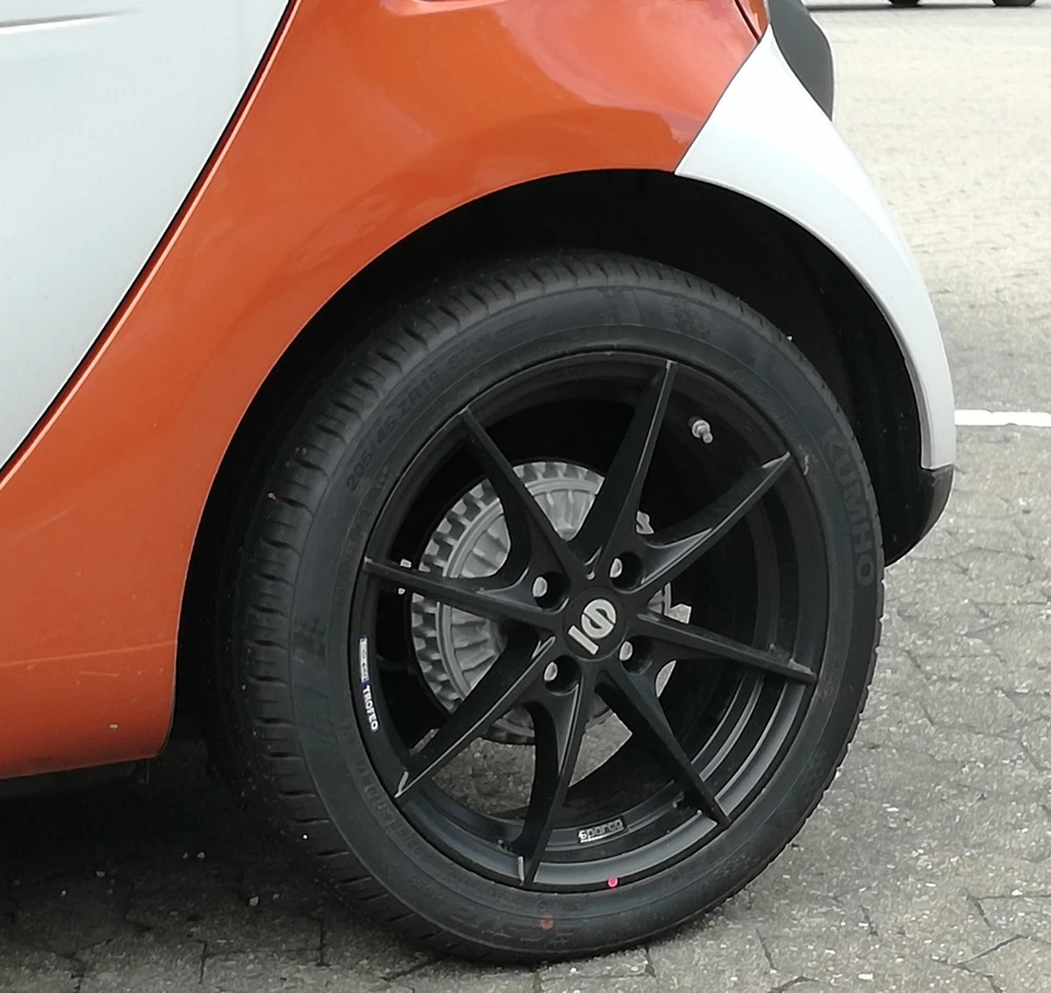 Allwetterräder smart 453 fortwo forfour Alufelgen Sparco Trofeo Schwarz Maxxis - Bild 2 von 4
