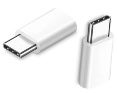 2 Pack Type C to Micro USB USB3.0 Connector Adapter Converter - White