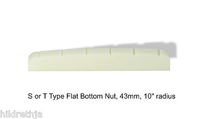 Nut Flat Bottom 10r 1 11/16 43mm Bone S T Type Electric Guitar RH 109276