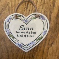 SISTER YOU ARE THE BEST KIND OF FRIEND HEART Ceramic Ornament