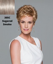 Eva Gabor Aspire Layerd Petite Wig Natural 305C Sugared Smoke Color by HAIRUWEAR