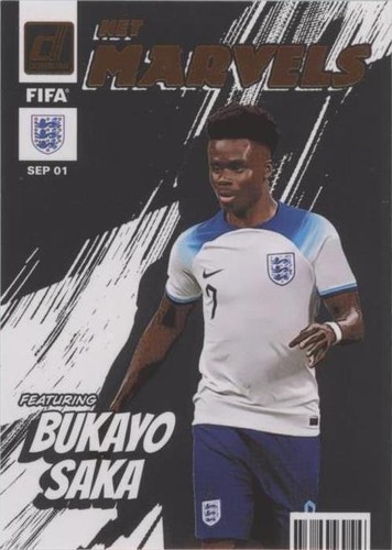 2022-23 Panini Obsidian FIFA England Bukayo Saka Purple Flood /25