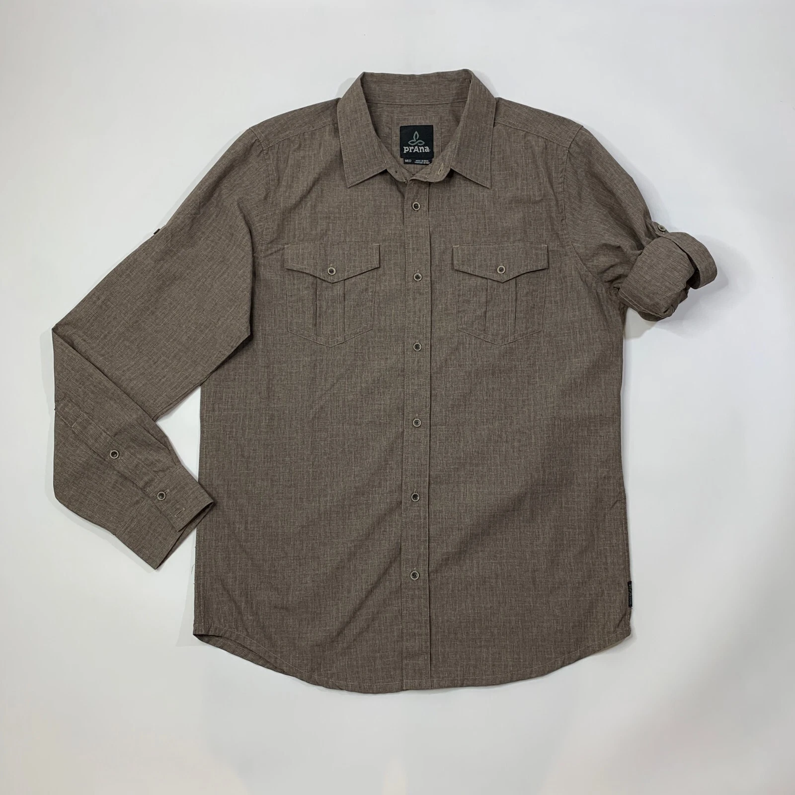 prana ascension long sleeve pockets hiking shirt