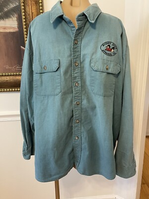 Vintage Ruddy Duck Apparel Co. Blue Shirt Duck Hunting USA