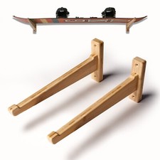 Bamboo Snowboard Wall Mount Rack - Storage Display