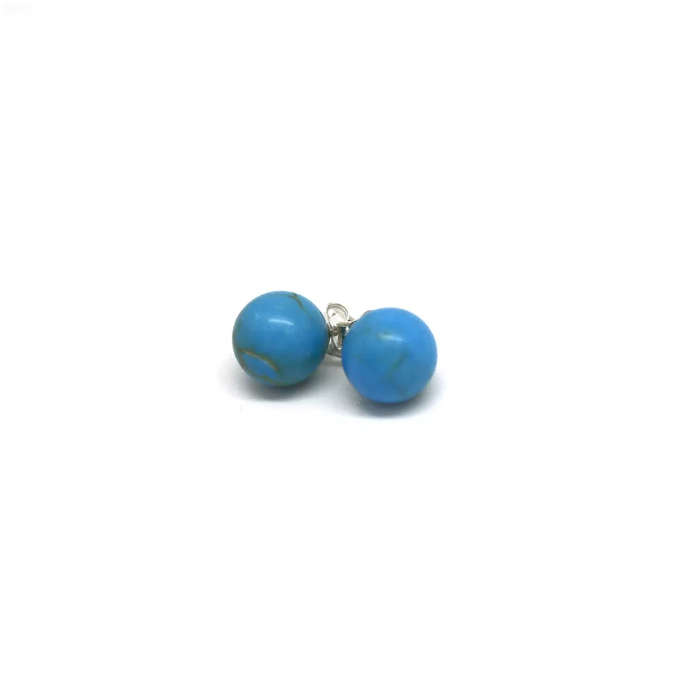 Turquoise ball shop stud earrings