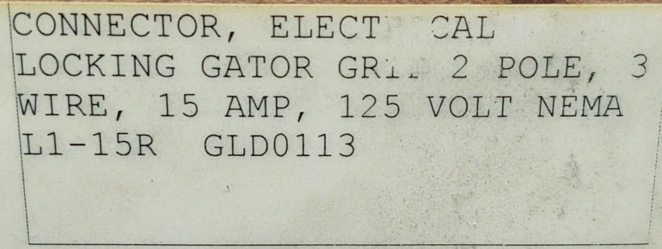🔥GE Twist-Lock  2 Pole 2 Wire 125VAC  15A L1-15R - Image 4 of 4