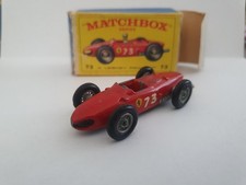 Original Matchbox Lesney 1966 No. 73 Ferrari Racing Car, Play Wear, W/ Orig. Box