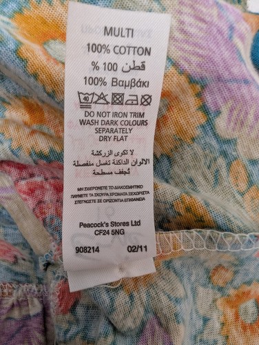 Minifalda floral en capas E-vie Rara 100 % algodón talla 16 retro años 80 caprichosa en muy buena condición - Imagen 4 de 5