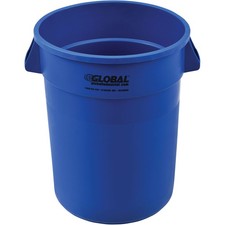 Global Industrial 32 Gallon Garbage Can Blue No Lid