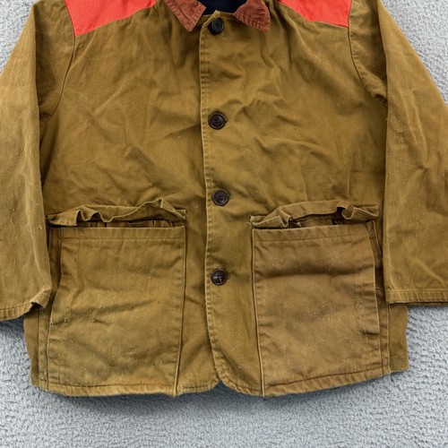Vintage Ideal Jacket Mens Large Brown 70s Canvas Game Hunting Outdoor Sport USA - Picture 2 of 11