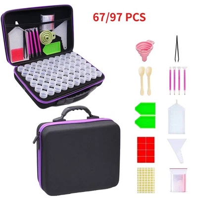 30/60 Slots Diamond Art Storage Boxes Kits, Diamond Painting Accessory Boxes
