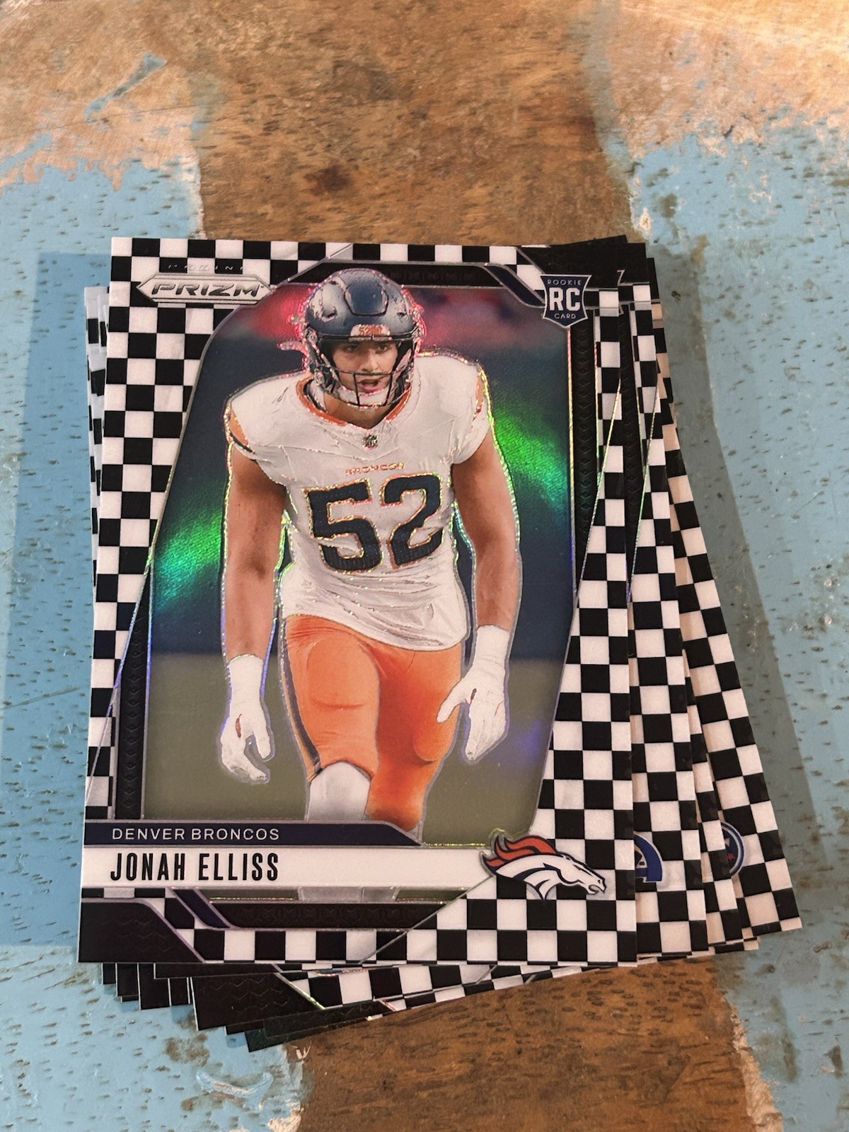 2024 Panini Prizm - Rookies Jonah Elliss #356 Black & White Checker Prizm (RC)