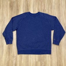 Greg Norman Shark Logo Crewneck Sweatshirt Mens XXL Blue Golf Coastal Style
